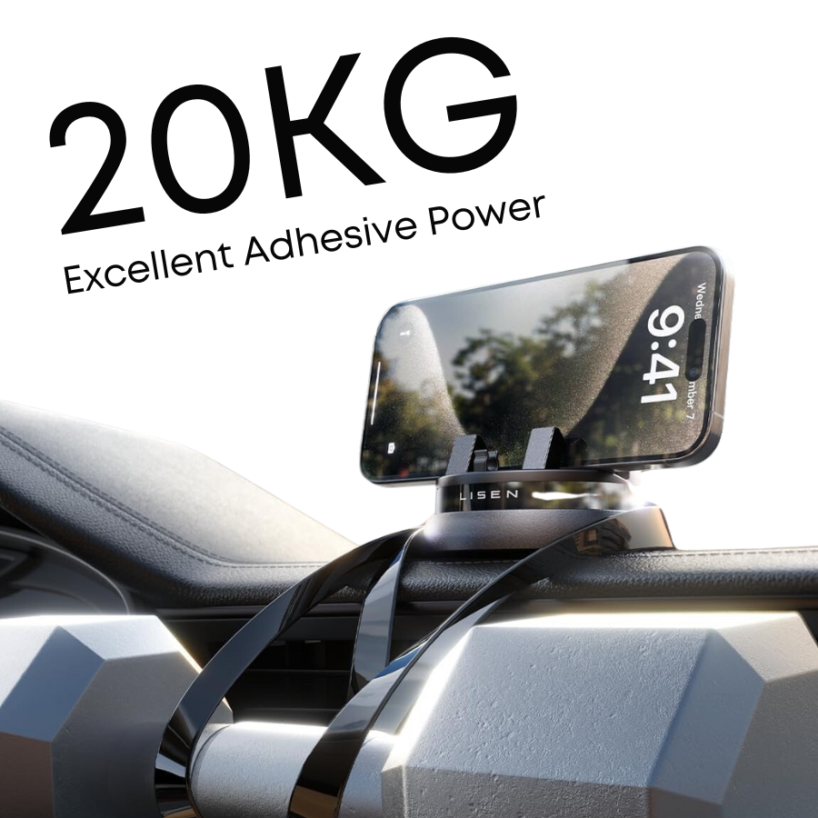 Lisen Car Phone Holder - Stable, Secure, 360° Rotatable for Ultimate Hands-Free Navigation