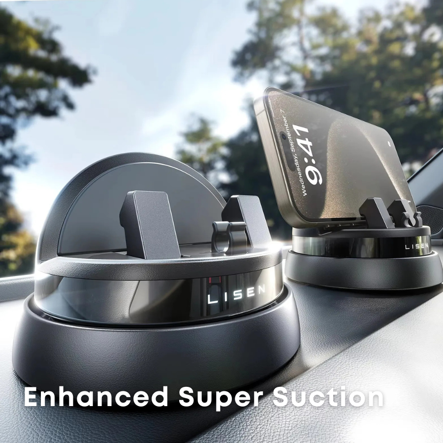 Lisen Car Phone Holder - Stable, Secure, 360° Rotatable for Ultimate Hands-Free Navigation