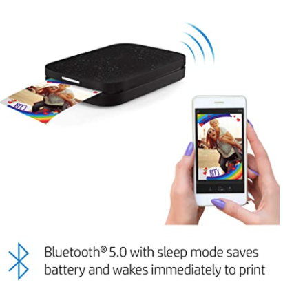 HP Sprocket 2x3" Portable Instant Photo Printer – Print Wireless Sticky-Back Color Photos from iOS & Android Devices | Compact Mobile Printer with Bluetooth & Zink Technology