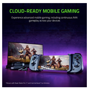 Razer Kishi Mobile Game Controller for Android USB-C: Low Latency Gamepad with Passthrough Charging - Compatible with Xbox Game Pass, xCloud, Stadia, GeForce NOW, Luna - Works with Samsung, Pixel, and More