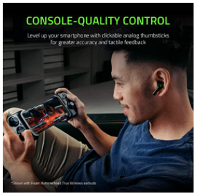 Razer Kishi Mobile Game Controller for Android USB-C: Low Latency Gamepad with Passthrough Charging - Compatible with Xbox Game Pass, xCloud, Stadia, GeForce NOW, Luna - Works with Samsung, Pixel, and More