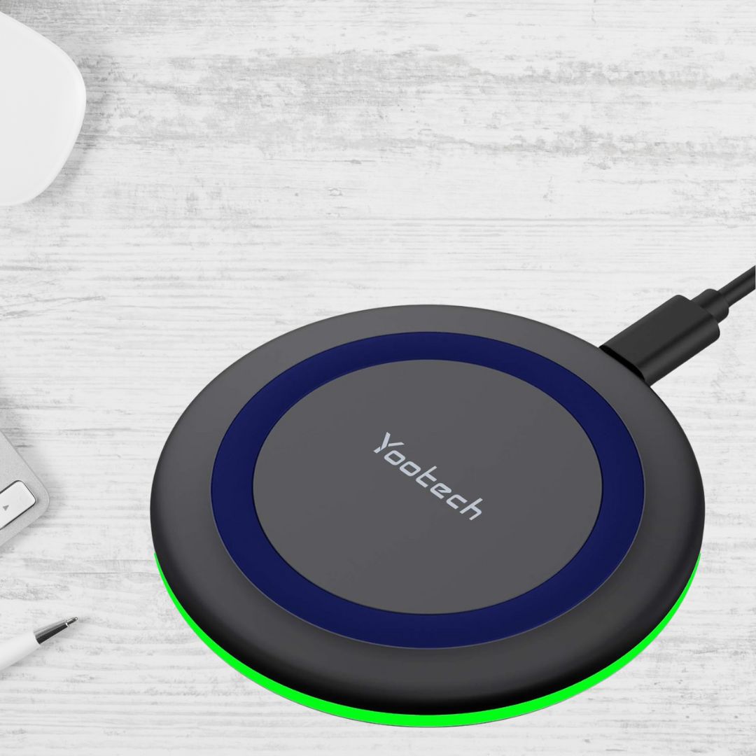 Yootech 10W Max Fast Wireless Charging Pad – Compatible with iPhone 16/15/14/13, Samsung Galaxy S22/S21, AirPods Pro 2