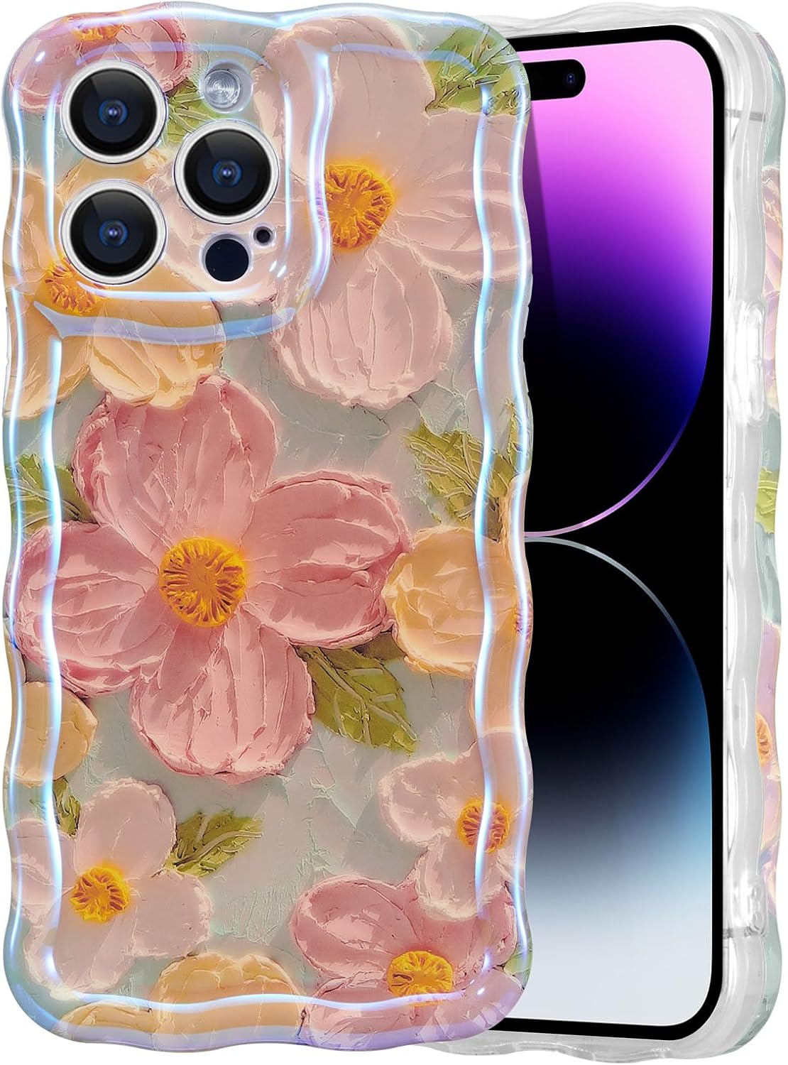 iPhone 13- 16 Retro Floral Glossy Case - Vibrant, Stylish, and Durable for Girls & Women