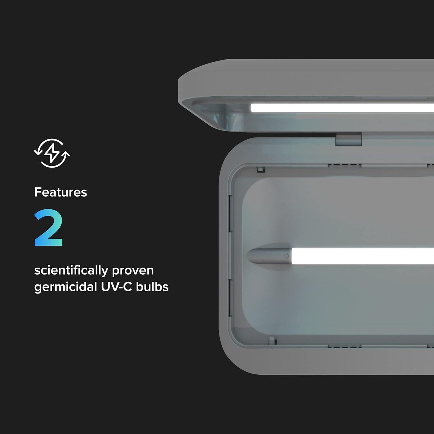 PhoneSoap 3 UV-C Light Sanitizer & Dual Phone Charger – Clinically Proven 360° UV-C Disinfection for All Cell Phones