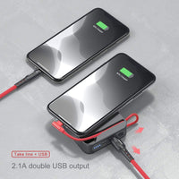 Ultra Compact Portable 10,000 mAh Power Bankwith Built in Cable Compatible with iPhone 11/XS/XR/X/8/8P/7/6/6S