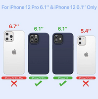 iPhone 12 Case and iPhone 12 Pro Miracase Liquid Silicone Gel Rubber Full Body Protection Shockproof Drop Protection Case